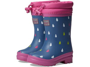(���) �n�b�g���C �L�b�Y �^�C�j�[ �h���b�v�X �V�F���p ���C�� ���C�� �u�[�c (�g�h���[ ���g�� �L�b�h �r�b�O �L�b�h) Hatley Kids Tiny Drops Sherpa Lined Rain Boots (Toddler/Little Kid/Big Kid) Blue