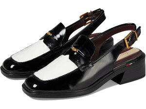(���) �t�����R �T���g �W���[�_ �X�����O�o�b�N ���[�t�@�[�Y Franco Sarto Giada Slingback Loafers Black/White Gloss