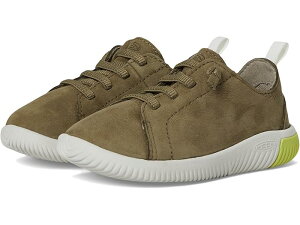 (���) �L�[�� �L�b�Y KNX ���U�[ �X�j�[�J�[ (���g�� �L�b�h �r�b�O �L�b�h) KEEN Kids KNX Leather Sneaker (Little Kid/Big Kid) Martini Olive/Evening Primrose