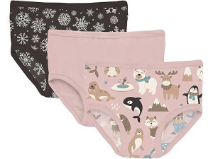 (���) �L�b�L�[ �p���c �L�b�Y �v�����g �K�[���Y �A���_�[�E�F�A �Z�b�g �I�u 3(Big �L�b�h) Kickee Pants Kids Print Girl's Underwear Set of 3(Big Kid) Chalkboard Snowflakes/Baby Rose/Baby Rose Arctic Animals