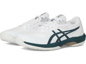(���) �A�V�b�N�X �Q�[�� FF �e�j�X �V���[�Y ASICS Game FF Tennis Shoes White/Saxon Green