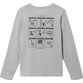 (取寄) コロンビア キッズ ドブソン パス ロング-スローブ グラフィック T-シャツ - キッズ Columbia kids Dobson Pass Long-Sleeve Graphic T-Shirt - Kids' Columbia Grey/Outdoor Fun Icons