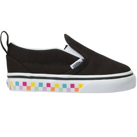 (取寄) バンズ トドラー チェッカーボード スリッポン V シューズ - トッドラー Vans toddler Checkerboard Slip-On V Shoe - Toddlers' (Checkerboard) Rainbow/Black