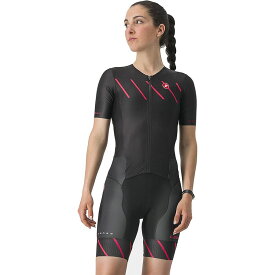 (取寄) カステリ レディース フリー サンレモ 2 ショートスリーブ スーツ - ウィメンズ Castelli women Free Sanremo 2 Short-Sleeve Suit - Women's Black/Hibiscus