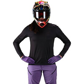 (取寄) トロイリーデザインズ レディース リリウム ロング-スローブ ジャージ - ウィメンズ Troy Lee Designs women Lilium Long-Sleeve Jersey - Women's Black