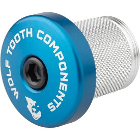 (取寄) ウルフトゥースコンポーネンツ コンプレッション プラグ ウィズ インテクレイテッド スペーサー ステム キャップ Wolf Tooth Components Compression Plug With Integrated Spacer Stem Cap Blue