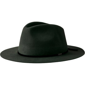 (取寄) ブリクストン ウェズリー パッカブル フェドラ Brixton Wesley Packable Fedora Washed Black