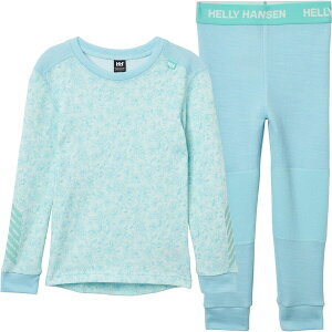 (���) �w���[�n���Z�� �g�h���[ �O���t�B�b�N ���t�@ �����m �Z�b�g - �g�b�h���[ Helly Hansen toddler Graphic Lifa Merino Set - Toddlers' Light Cyan AOP