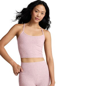 (���) �r�����h���K ���f�B�[�X �X�y�[�X�_�C �X���� ���C�T�[�o�b�N �N���b�v�h �^���N �g�b�v - �E�B�����Y Beyond Yoga women Spacedye Slim Racerback Cropped Tank Top - Women's Blush Blooms Heather