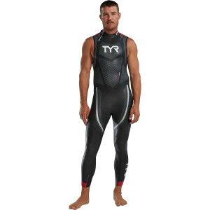 (���) TYR �����Y �n���P�[�� �L���b�g 5 �X���[�u���X �E�F�b�g�X�[�c - �����Y TYR men Hurricane Cat 5 Sleeveless Wetsuit - Men's Silver/Red