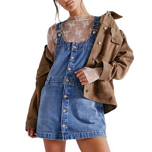 (���) �t���[�s�[�v�� ���f�B�[�X �G�f�B �f�j�� �X�J�[�g�I�[�� - �E�B�����Y Free People women Edie Denim Skirtall - Women's Nimbus