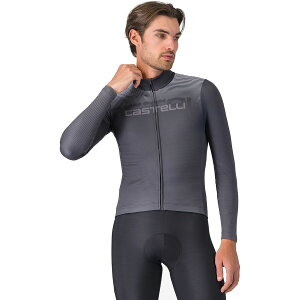 (���) �J�X�e�� �����Y �T�[�}�� �W���[�W - �����Y Castelli men Apice Thermal Jersey - Men's Dark Gray/Smoky Gray/Silver Gray