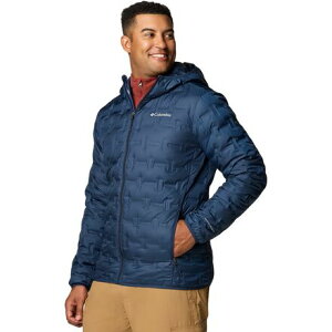 (���) �R�����r�A �����Y �f���^ ���b�W �� �_�E�� �t�[�f�b�g �W���P�b�g - �����Y Columbia men Delta Ridge II Down Hooded Jacket - Men's Collegiate Navy