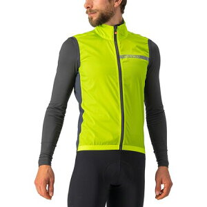 (���) �J�X�e�� �����Y �X�N�A�h�� �X�g���b�` �x�X�g - �����Y Castelli men Squadra Stretch Vest - Men's Electric Lime/Dark Gray