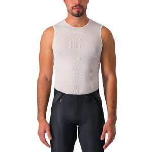 (���) �J�X�e�� �����Y �v�� ���b�V�� 2.0 �X���[�u���X �x�[�X���C���[? - �����Y Castelli men Pro Mesh 2.0 Sleeveless Baselayer - Men's White