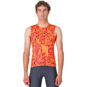 (���) �J�X�e�� �����Y �G�X�v���b�\ R-A/D �X���[�u���X �x�[�X���C���[? - �����Y Castelli men Espresso R-A/D Sleeveless Baselayer - Men's Vivid Orange