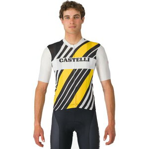 (���) �J�X�e�� �����Y �w���e�[�W �V���[�g�X���[�u �W���[�W - �����Y Castelli men Heritage Short-Sleeve Jersey - Men's Black/White/Yellow