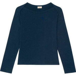 (���) ���f�B�[�X �U �x�C�r�[ ���u �G���x���[�v �g�b�v - �E�B�����Y Donni women The Baby Rib Envelope Top - Women's Navy