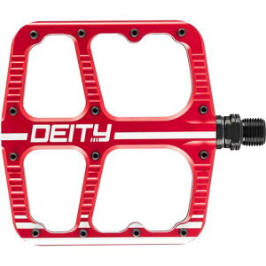 (���) �f�C�e�B�R���|�[�l���c �t���b�c �g���b�N �y�_���Y Deity Components Flat Track Pedals Red