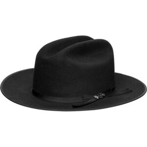 (���) �X�e�b�g�\�� �I�[�v�� ���[�h ���C���� �f���b�N�X �n�b�g Stetson Open Road Royal Deluxe Hat Black
