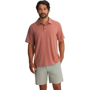 (���) �t���[�t���C �����Y �o���u�[ �t���b�N�X �|�� �� �V���c - �����Y Free Fly men Bamboo Flex Polo II Shirt - Men's Heather Red Clay