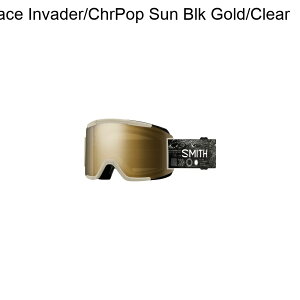 (���) �X�~�X �X�N�A�b�h �S�[�O���Y Smith Squad Goggles Chalk Space Invader/ChrPop Sun Blk Gold/Clear