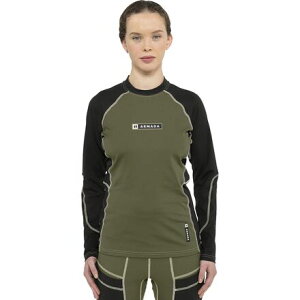 (���) �A���}�_ ���f�B�[�X �w�u�� �x�[�X���C���[? �g�b�v - �E�B�����Y Armada women Haven Baselayer Top - Women's Olive/Black