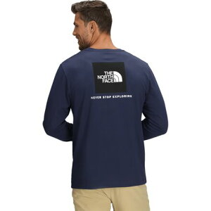 (���) �m�[�X�t�F�C�X �����Y �G�{�����[�V���� �{�b�N�X NSE �����O-�X���[�u T-�V���c - �����Y The North Face men Evolution Box NSE Long-Sleeve T-Shirt - Men's Summit Navy