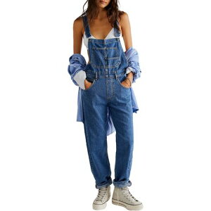 (���) �t���[�s�[�v�� ���f�B�[�X �W�M�[ �f�j�� �I�[�o�[�I�[�� - �E�B�����Y Free People women Ziggy Denim Overall - Women's Sapphire Blue