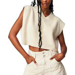 (���) �t���[�s�[�v�� ���f�B�[�X �C�[�W�[ �X�g���[�g �x�X�g - �E�B�����Y Free People women Easy Street Vest - Women's Cream