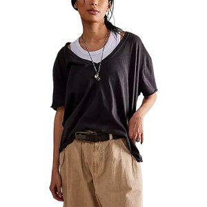(���) �t���[�s�[�v�� ���f�B�[�X �j�[�i �e�B�[ V - �E�B�����Y Free People women Nina Tee V - Women's Black