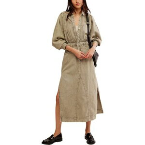 (���) �t���[�s�[�v�� ���f�B�[�X �}�b�h ���u �f�j�� �~�f�B �h���X - �E�B�����Y Free People women Mad Love Denim Midi Dress - Women's Sage