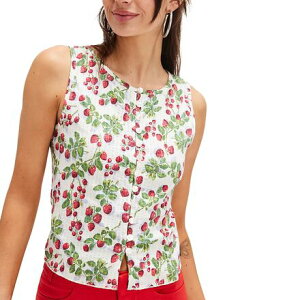 (���) �t���[�s�[�v�� ���f�B�[�X �e�B���[ �v�����g �x�X�g - �E�B�����Y Free People women Tilly Print Vest - Women's Antique Ivory Combo