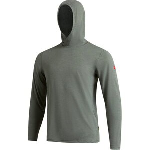 (���) �����Y �����O-�X���[�u �t�[�f�b�g �V���c - �����Y Florence Marine X men Airtex Long-Sleeve Hooded Shirt - Men's Heather Dark Sage