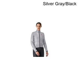(���) �J�X�e�� ���f�B�[�X �X�R�[�� �V�F�� �W���P�b�g - �E�B�����Y Castelli women Squall Shell Jacket - Women's Silver Gray/Black