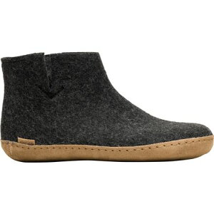 (���) �O���[���b�v �U �u�[�c ���U�[ �X���b�p Glerups The Boot Leather Slipper Charcoal