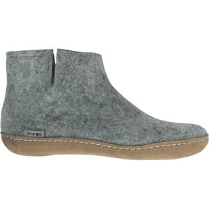 (���) �O���[���b�v �U �u�[�c ���U�[ �X���b�p Glerups The Boot Leather Slipper Grey