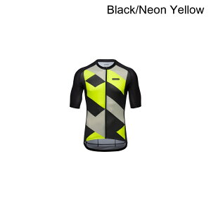 (���) �S�A�E�F�A �����Y �X�s���b�g �V�O�i�� �W���[�W - �����Y GOREWEAR men Spirit Signal Jersey - Men's Black/Neon Yellow