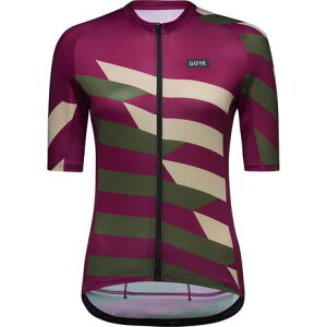 (���) �S�A�E�F�A ���f�B�[�X �X�s���b�g �V�O�i�� �J�I�X �W���[�W - �E�B�����Y GOREWEAR women Spirit Signal Chaos Jersey - Women's Process Purple/Utility Green
