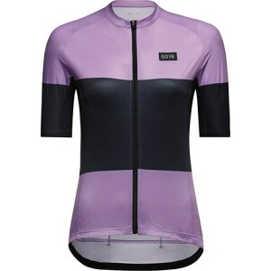 (���) �S�A�E�F�A ���f�B�[�X �X�s���b�g �X�g���C�v �W���[�W - �E�B�����Y GOREWEAR women Spirit Stripes Jersey - Women's Scrub Purple/Orbit Blue