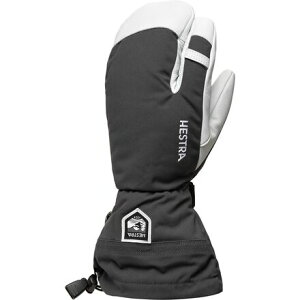 (���) �w�X�g�� �����Y �A�[�~�[ ���U�[ �w�� 3-�t�B���K�[ �O���[�u - �����Y Hestra men Army Leather Heli 3-Finger Glove - Men's Grey