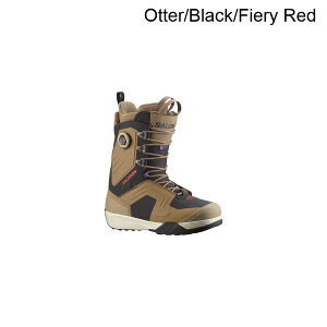 (���) �T������ �_�C�A���O ���[�X SJ �{�A �X�m�[�{�[�h �u�[�c - Salomon Dialogue Lace SJ BOA Snowboard Boot - 2026 Otter/Black/Fiery Red