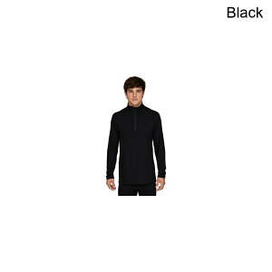 (���) �����Y �~�b�h�E�G�C�g 1/4-�W�b�v �g�b�v - �����Y Le Bent men Midweight 1/4-Zip Top - Men's Black