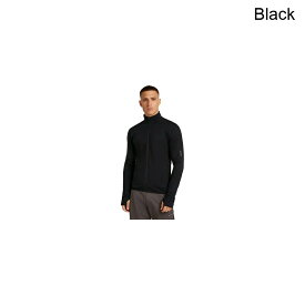 (取寄) アイスブレイカー メンズ メリノ ブレンド 300 リアルフリース ディセンダー Ls ジップ トップ - メンズ Icebreaker men Merino Blend 300 RealFleece Descender LS Zip Top - Men's Black