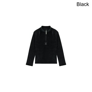 (���) �X�p�C�_�[ �L�b�Y �V�}�[ �o�O 1/2-�W�b�v �g�b�v - �L�b�Y Spyder kids Shimmer Bug 1/2-Zip Top - Kids' Black
