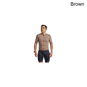 (���) �V�}�m �����Y �C�o���u �e�� �V�[�����X �V���[�g �X���[�u �W���[�W - �����Y Shimano men Evolve Terra Seamless Short Sleeve Jersey - Men's Brown