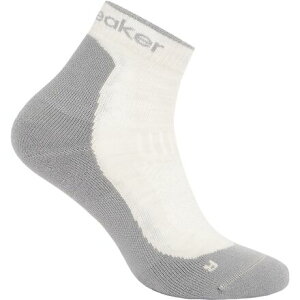 (���) �A�C�X�u���C�J�[ ���f�B�[�X �����m �n�C�N+ ���C�g �~�j �\�b�N - �E�B�����Y Icebreaker women Merino Hike+ Light Mini Sock - Women's Ecru Heather/Alloy