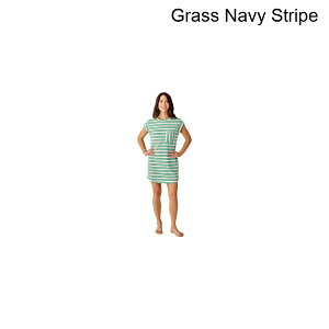 (���) �J�[�� �f�U�C�� ���f�B�[�X �R�X�� �h���X - �E�B�����Y Carve Designs women Cosmo Dress - Women's Grass Navy Stripe