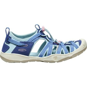 (���) �L�[�� �K�[���Y ���L�V�[ �T���_�� - �K�[���Y KEEN girls Moxie Sandal - Girls' Skipper Blue/Pink-A-Boo