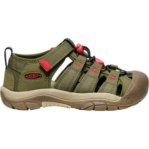 (���) �L�[�� �L�b�Y �j���[�|�[�g �G�C�`�c�[ �T���_�� - �L�b�Y KEEN kids Newport H2 Sandal - Kids' Martini Olive/Aura Orange
